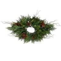 Vickerman 32" Cedar Twig Candle Ring Centerpiece