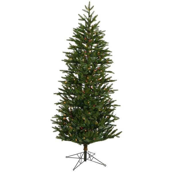 7.5' x 45" Artificial Holland Slim Frasier Fir 500 Multi-Color DuraLit Miniature Lights