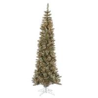 Vickerman 4.5' x 17" Champagne Pencil 100 Clear Lights