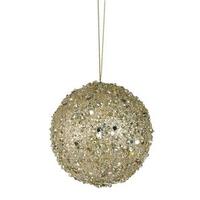 Vickerman 3" Gold Jewel Ball Ornament