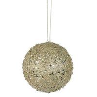 Vickerman 4" Gold Jewel Ball Ornament