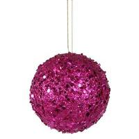 Vickerman 4" Magenta Jewel Ball Ornament