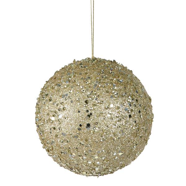 4.75" Gold Jewel Ball Ornament