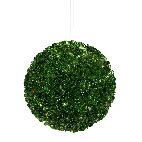 4.3" Green Sequin Ball Ornament