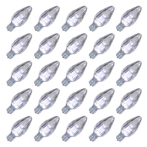 Flame F15 Medium Screw Base Pure White LED (25 pack)