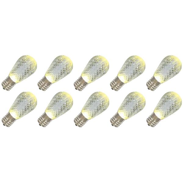 .96 watt 120 volt S14 Medium Screw Base Warm White Faceted LED (10 pack)