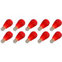 View .96 watt 120 volt S14 Medium Screw Base Red Faceted LED (10 pack)