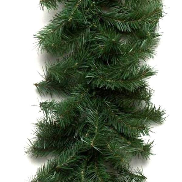 50' x 10" Artificial Canadian Pine Garland 200 Multi-Color Miniature Lights