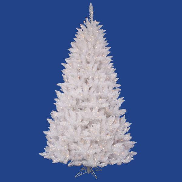 3' x 24" Crystal White Spruce 50 Italian LED Warm White Lights