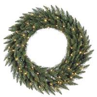 View 36" Artificial Camdon Fir Wreath 100 Warm White Italian LED Lights
