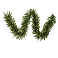 Vickerman 9' x 14" Artificial Camdon Fir Garland 100 Warm White Italian LED Lights