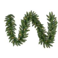 Vickerman 50' x 14" Artificial Camdon Fir Garland 550 Warm White Italian LED Lights