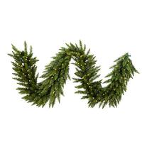 Vickerman 9' x 20" Artificial Camdon Fir Garland 150 Warm White Italian LED Lights