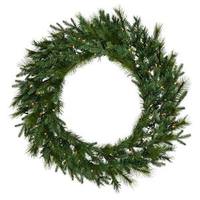 Vickerman 48" Artificial Glacier Mixed Pine Wreath 150 Clear Lights