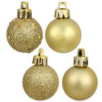 View 2.4" Gold 4 Assorted Finish Ball Ornament (60 pack)