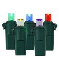 Vickerman 9' 20 Light Green Wire Multi-Color Battery Operated LED Miniature String with 5.5" Spacing