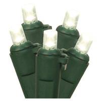 Vickerman 9' 20 Light Green Wire Warm White Battery Operated LED Miniature String with 5.5" Spacing