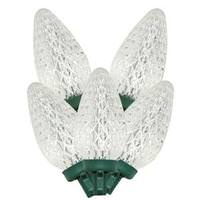 Vickerman 25 Light 16' Green Wire Pure White LED C9 String with 8" Spacing