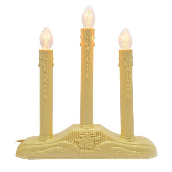 C7 Clear 3 Light Ivory Candolier