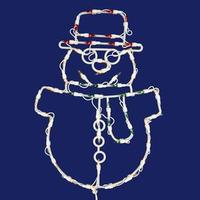 Vickerman 16" x 18" Snowman Window Decor 50 Multi-Color Miniature Lights