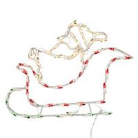Vickerman 16" x 18" Santa Sleigh Window Decor 50 Multi-Color Miniature Lights