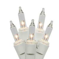Vickerman 10 Light 3' White Wire Clear Battery Operated Miniature String with 4" Spacing