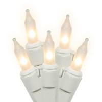 Vickerman 100 Light 33' White Wire Frosted White Miniature String with 4" Spacing