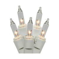 Vickerman 150 Light 10' White Wire Clear Icicle Light String