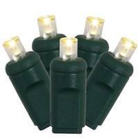 Vickerman 70 Light 9' Green Wire Pure White Wide Angle LED Icicle String with 3.5" Spacing