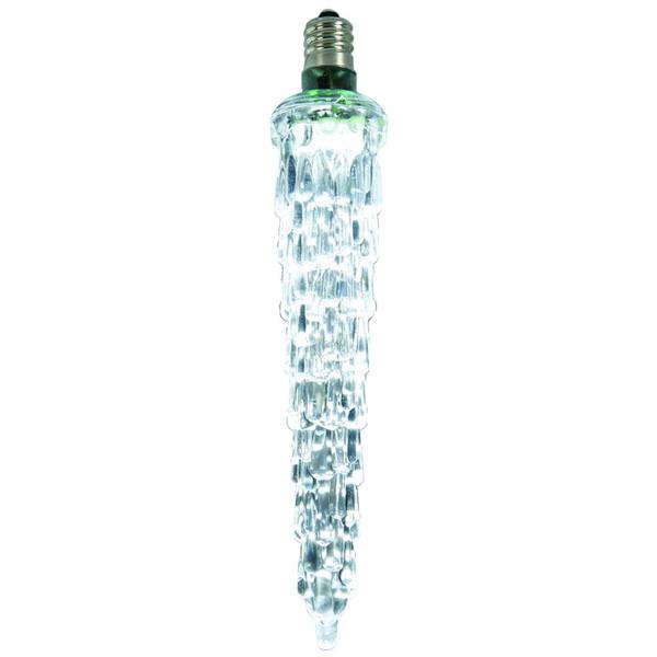 5" Cool White Falling Icicle LED C7 Icicle Bulb