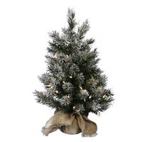 Vickerman 2' x 15" Artificial Frosted Jackson Pine 50 Clear Lights