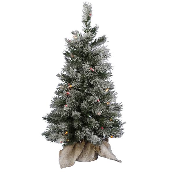 2.5' x 17" Artificial Frosted Jackson Pine 50 Multi-Color Lights