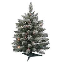 Vickerman 2' x 18" Artificial Flocked Sugar Pine 50 Multi-Color Lights