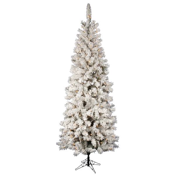 5.5' x 30" Artificial Flocked Pacific 200 Clear Lights
