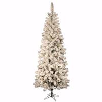 Vickerman 6.5' x 32" Artificial Flocked Pacific 300 Clear Lights