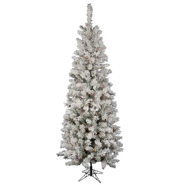 7.5' x 36" Artificial Flocked Pacific 400 Multi-Color Lights
