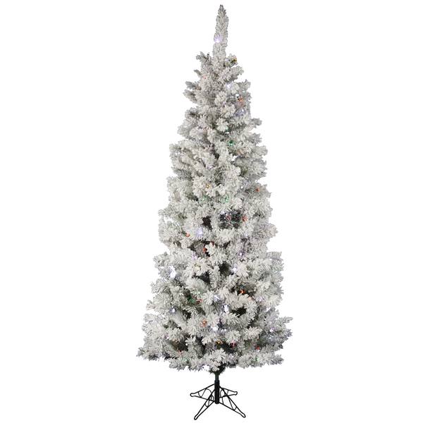 7.5' x 36" Artificial Flocked Pacific 300 Italian LED Multi-Color Lights