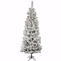 Vickerman 7.5' x 36" Artificial Flocked Pacific 300 Italian LED Multi-Color Lights
