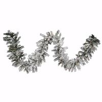 Vickerman 9' x 16" Artificial Flocked Sugar Pine Garland 100 Multi-Color Lights