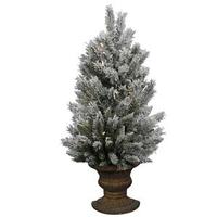 Vickerman 3' Artificial Flocked Sugar Pine Half Tree 50 Clear Lights