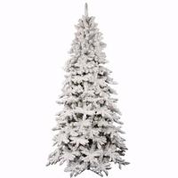 Vickerman 7.5' x 48" Artificial Flocked Olympia Fir 700 Clear Lights
