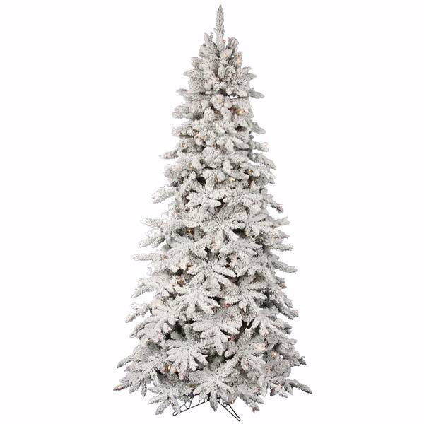 7.5' x 48" Artificial Flocked Olympia Fir 700 Multi-Color Lights