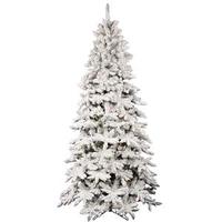 Vickerman 12' x 68" Artificial Flocked Olympia Fir 1,700 Frosted Warm White Italian LED Lights