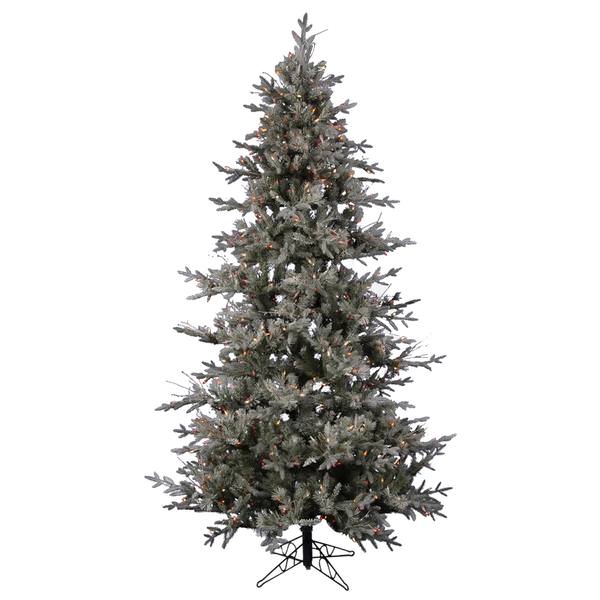 6.5' x 48" Artificial Frosted Wistler Fir 450 Multi-Color Lights