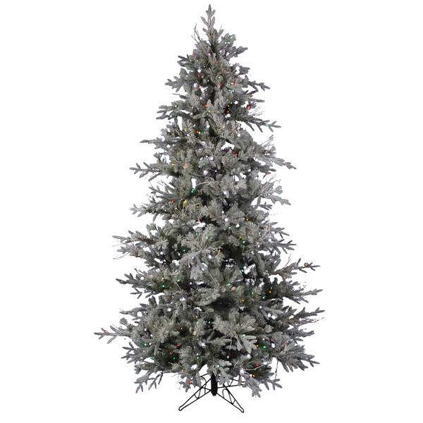 6.5' x 48" Artificial Frosted Wistler Fir 330 LED Multi-Color Lights