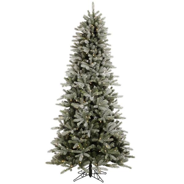 4.5' x 34" Artificial Frosted Frasier Fir 180 LED Warm White Lights