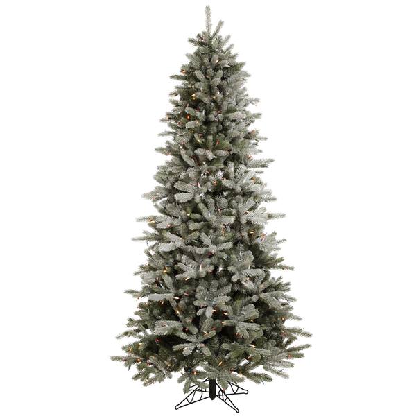 4.5' x 34" Artificial Frosted Frasier Fir 250 Multi-Color Lights