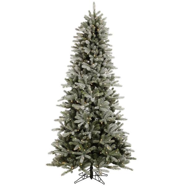 8.5' x 50" Artificial Frosted Frasier Fir 540 LED Warm White Lights
