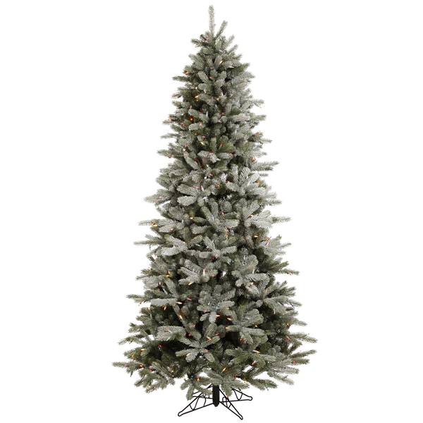 8.5' x 50" Artificial Frosted Frasier Fir 800 Multi-Color Lights