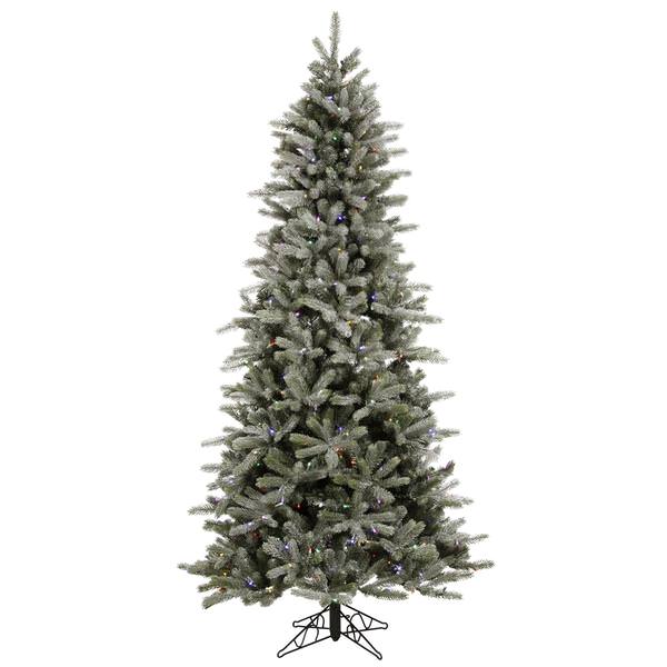8.5' x 50" Artificial Frosted Frasier Fir 800 Italian LED Multi-Color Lights